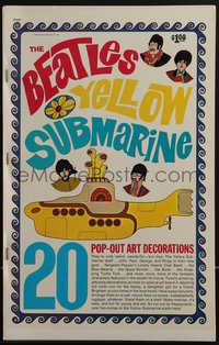 6p0011 YELLOW SUBMARINE softcover book 1968 with 20 psychedelic pop-out art of the Beatles!