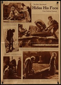 6p0028 HUNCHBACK OF NOTRE DAME 16x22 newspaper section 1939 great scenes from the movie + more!