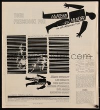 6p0035 ANATOMY OF A MURDER pressbook 1959 Otto Preminger, classic Saul Bass dead body silhouette art