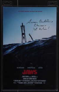 6p0010 SUSAN BACKLINIE signed 11x17 REPRO poster 2020 cool different Jaws image of victim's hand!