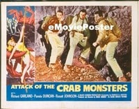 VHP7 329 ATTACK OF THE CRAB MONSTERS lobby card '57 fighting back!