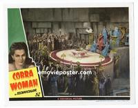 #118h COBRA WOMAN #8 lobby card '44 Maria Montez stands by altar!!