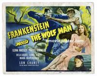 #015 FRANKENSTEIN MEETS THE WOLF MAN title lobby card '43 Bela Lugosi!