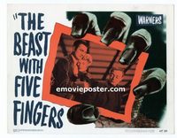 2035 BEAST WITH FIVE FINGERS #3 lobby card '47 Peter Lorre, Alda
