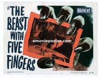 2039 BEAST WITH FIVE FINGERS #7 lobby card '47 Alda and Naish!
