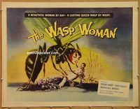y501b WASP WOMAN paperbacked half-sheet movie poster '59 Roger Corman