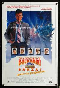 k064 ADVENTURES OF BUCKAROO BANZAI one-sheet movie poster '84 Peter Weller