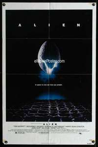 k067 ALIEN one-sheet movie poster '79 Ridley Scott sci-fi classic!