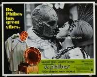 h063 ABOMINABLE DR PHIBES signed movie lobby card #1 '71 Vincent Price