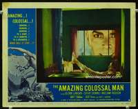 h288 AMAZING COLOSSAL MAN movie lobby card #6 '57 Peeping Tom image!