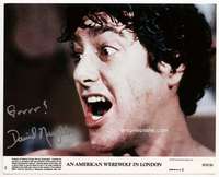 h070 AMERICAN WEREWOLF IN LONDON signed color mini movie lobby card #8 '81
