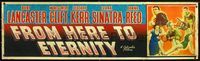 8y106 FROM HERE TO ETERNITY banner '53 cool completely different montage of top cast members!