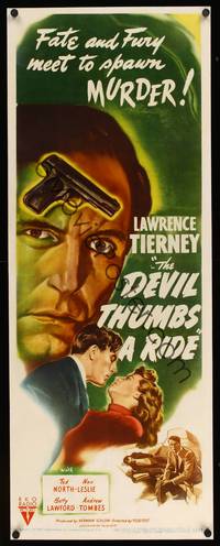 8y060 DEVIL THUMBS A RIDE insert '47 BAD Lawrence Tierney, fate and fury meet to spawn murder!