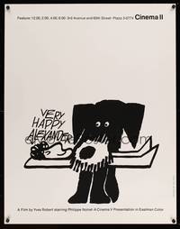 8y038 ALEXANDER limited edition 26x33 silkscreen '67 art of Philippe Noiret & his dog by Saul Bass!