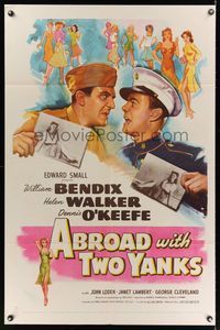2m011 ABROAD WITH 2 YANKS 1sh '44 Marines William Bendix & Dennis O'Keefe lust after Helen Walker!