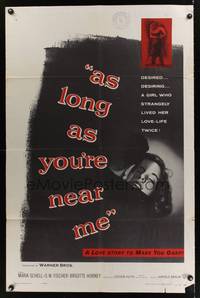 2m054 AS LONG AS YOU'RE NEAR ME 1sh '56 Maria Schell strangely lived her love-life twice!