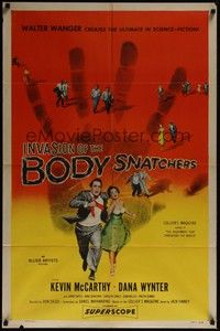 3c001 INVASION OF THE BODY SNATCHERS 1sh '56 classic horror, the ultimate in science-fiction!