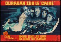 7p071 CAINE MUTINY French 2p '54 Bogart, Ferrer, Johnson & MacMurray, different art by Rene Peron!