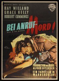 7p146 DIAL M FOR MURDER German '54 Alfred Hitchcock, Grace Kelly, great Goetze artwork!