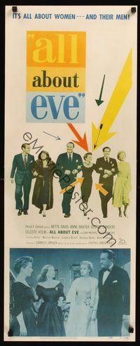 7p095 ALL ABOUT EVE insert '50 Bette Davis & Anne Baxter classic, young Marilyn Monroe shown!