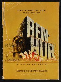 9p036 BEN-HUR program '60 Charlton Heston, William Wyler classic religious epic, chariot art!