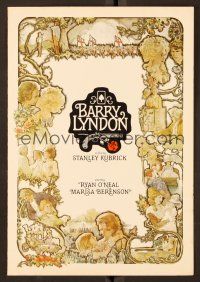 9p140 BARRY LYNDON promo brochure '75 Stanley Kubrick, Ryan O'Neal, historical romantic melodrama!