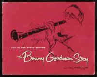 9p143 BENNY GOODMAN STORY promo brochure '56 Steve Allen as Goodman, Donna Reed, Gene Krupa!