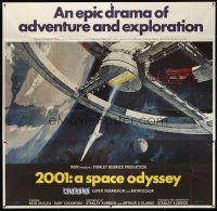 5z089 2001: A SPACE ODYSSEY Cinerama 6sh '68 Stanley Kubrick, art of space wheel by Bob McCall!