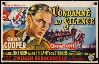 6s171 COURT-MARTIAL OF BILLY MITCHELL linen Belgian '56 Gary Cooper, directed by Otto Preminger!