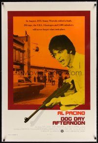 6s031 DOG DAY AFTERNOON linen int'l 1sh '75 Al Pacino, Sidney Lumet bank robbery crime classic!