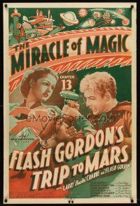 6t031 FLASH GORDON'S TRIP TO MARS chapter 13 1sh '38 Rogers watches Buster Crabbe in death struggle