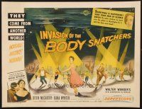 6w002 INVASION OF THE BODY SNATCHERS style B 1/2sh '56 classic spotlight style on no other poster!