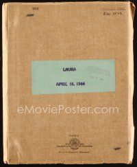6w016 LAURA revised shooting final script April 18, 1944, screenplay by Jay Dratler!