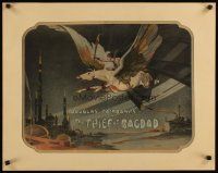 9g113 THIEF OF BAGDAD 1/2sh '24 incredible Anton Grot art of Douglas Fairbanks flying on pegasus!