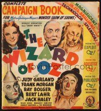 7c001 WIZARD OF OZ signed pressbook with 4 sections and herald '39 by Raabe, Hamilton, AND Maren!