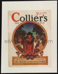 9h208 COLLIER'S magazine cover January 5, 1929 great Maxfield Parrish art, New Year's week issue!