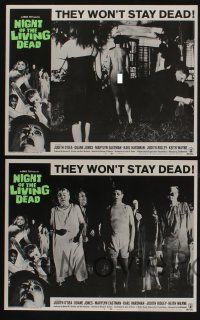 5g001 NIGHT OF THE LIVING DEAD 8 LCs '68 George Romero classic, zombies won't stay dead!