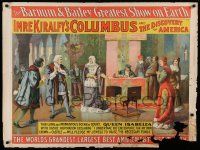 8c004 COLUMBUS & THE DISCOVERY OF AMERICA 30x40 circus poster 1892 part of Barnum & Bailey Circus!