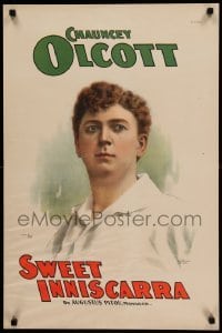 2g037 SWEET INNISCARRA 20x30 stage poster 1897 Falk art of Chancey Olcott, The Irish Comedian!