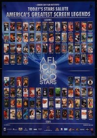 3k448 AFI'S 100 YEARS 100 STARS 27x39 video poster '99 classic posters w/Gilda, Casablanca & more!