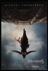 3k526 ASSASSIN'S CREED style A teaser DS 1sh '16 Michael Fassbender taking the Leap of Faith!
