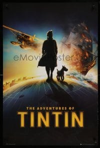 3k363 ADVENTURES OF TINTIN 24x36 English commercial poster '11 Spielberg's version of the comic!