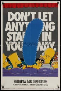 3k276 26TH ANNUAL WORLDFEST-HOUSTON 2-sided 24x36 film festival poster '93 Simpsons by Groening!