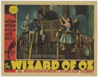 6b239 WIZARD OF OZ LC 1939 Judy Garland, Ray Bolger, Bert Lahr & Haley by Frank Morgan in balloon!