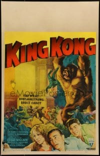 6c178 KING KONG WC R1942 ape attacking crowd + Wray, Armstrong & Cabot, like 1933 six-sheet, rare!