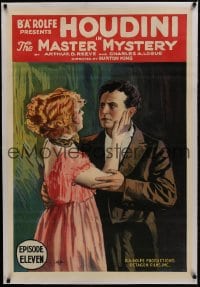 1m110 MASTER MYSTERY linen chapter 11 1sh 1919 magic serial, Harry Houdini's 1st movie, ultra rare!