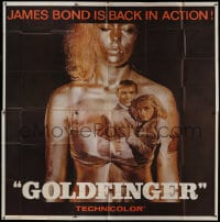 2m137 GOLDFINGER 6sh 1964 Sean Connery as James Bond, Honor Blackman & golden Shirley Eaton, rare!
