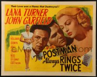 2m061 POSTMAN ALWAYS RINGS TWICE style B 1/2sh 1946 John Garfield & sexy Lana Turner, ultra rare!