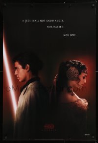 9c489 ATTACK OF THE CLONES style A teaser 1sh 2002 Star Wars, Christensen & Natalie Portman!