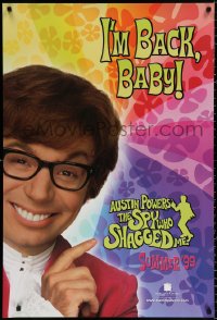 9c496 AUSTIN POWERS: THE SPY WHO SHAGGED ME teaser 1sh 1997 Myers in title role as Austin Powers!